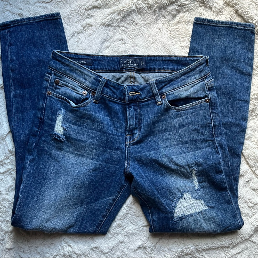LUCKY BRAND Lolita Skinny Distressed Jeans 8/29